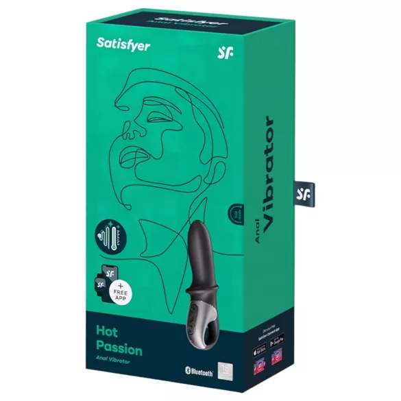 Satisfyer Hot Passion - έξυπνο αναλυτικό δονητή θερμαινόμενο - μαύρο