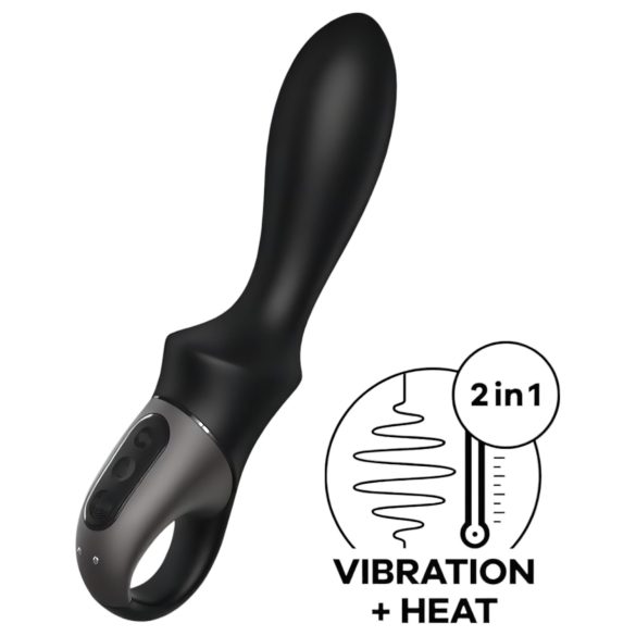 Satisfyer Heat Climax - έξυπνος θερμαινόμενος πρωκτικός δονητής (μαύρο)