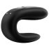 Satisfyer Double Fun - έξυπνος αδιάβροχος δονητής ζευγαριών (μαύρο)
