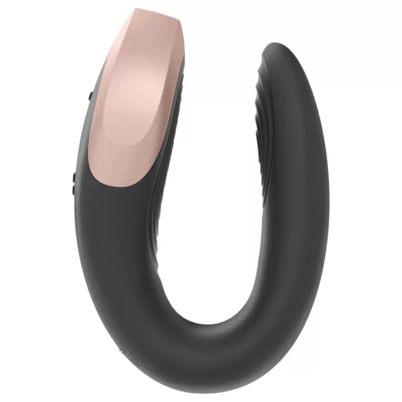 Satisfyer Double Love - ζευγαρωτός δονητής με app - ασύρματος - μαύρο