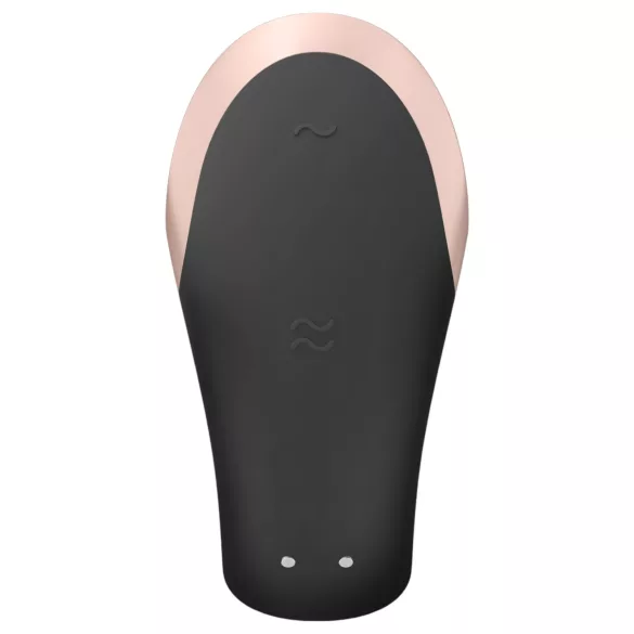 Satisfyer Double Love - ζευγαρωτός δονητής με app - ασύρματος - μαύρο