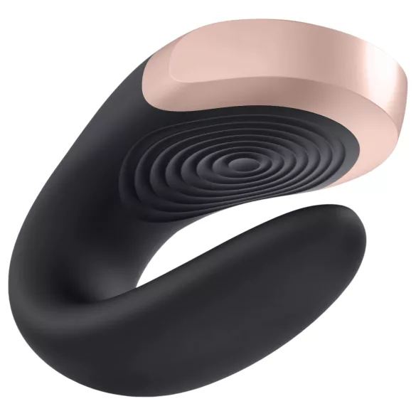 Satisfyer Double Love - ζευγαρωτός δονητής με app - ασύρματος - μαύρο