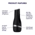 Satisfyer Men Classic - ανδρικό χειροκίνητο masturbator με αναρρόφηση - ασημί