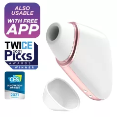   Satisfyer Love Triangle - Διεγέρτης κλειτορίδας με κύματα αέρα με έλεγχο μέσω εφαρμογής (λευκό)