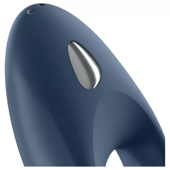 Satisfyer Mighty One - δαχτυλίδι πέους με δόνηση Bluetooth - μπλε