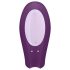 Satisfyer Double Joy - έξυπνος, αδιάβροχος δονητής για ζευγάρια (μωβ)