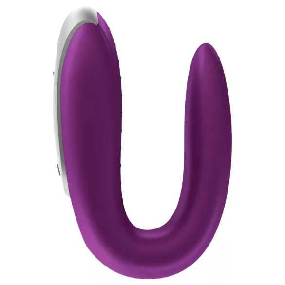 Satisfyer Double Fun - δονητής ζευγαριών με εφαρμογή - μωβ