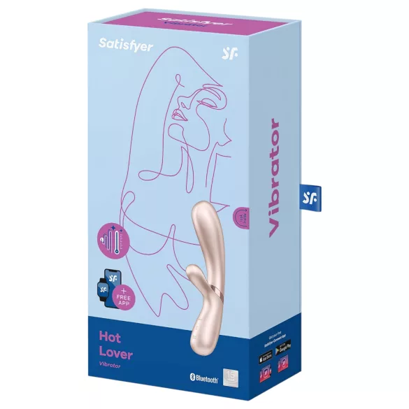 Satisfyer Hot Lover - έξυπνος δονητής για γυναίκα - ασημί