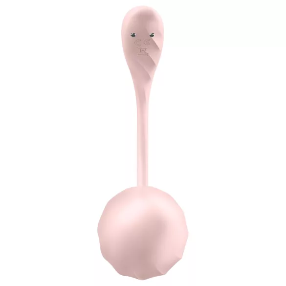 Satisfyer Ribbed Petal - φορετό δονητικό αυγό με τηλεχειρισμό (ροζ)