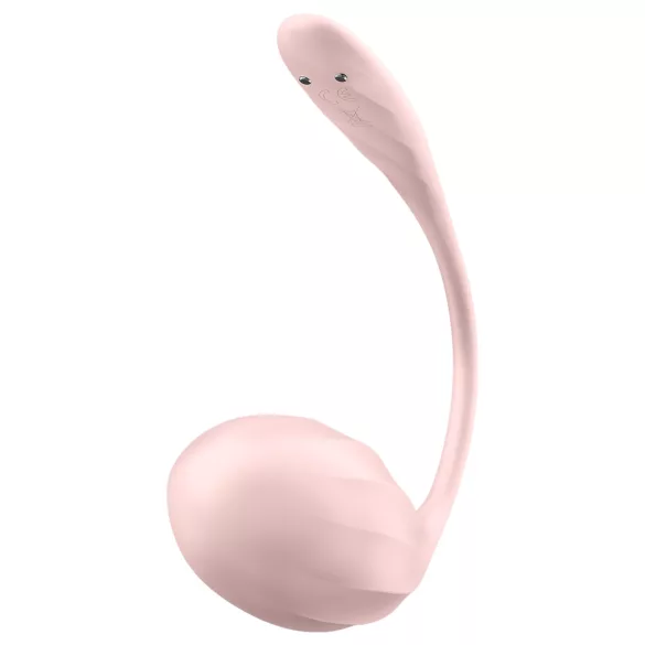 Satisfyer Ribbed Petal - φορετό δονητικό αυγό με τηλεχειρισμό (ροζ)