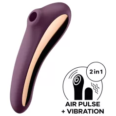   Satisfyer Dual Kiss - δονητής 2 σε 1 για κλειτορίδα & κολπική χρήση - μοβ