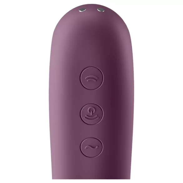 Satisfyer Dual Kiss - δονητής 2 σε 1 για κλειτορίδα & κολπική χρήση - μοβ