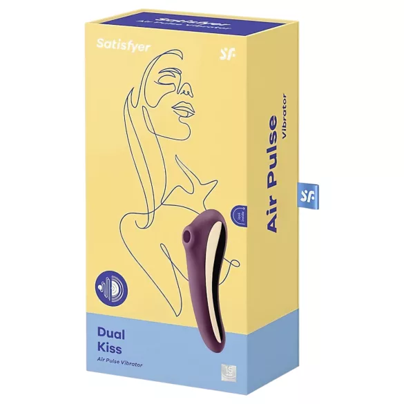 Satisfyer Dual Kiss - δονητής 2 σε 1 για κλειτορίδα & κολπική χρήση - μοβ