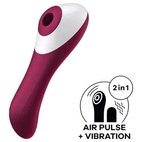 Satisfyer Dual Crush 2in1 διαμνημικός απορροφητής κλειτορίδας + δονητής σημείου G (κόκκινο)