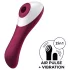 Satisfyer Dual Crush 2in1 διαμνημικός απορροφητής κλειτορίδας + δονητής σημείου G (κόκκινο)
