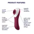 Satisfyer Dual Crush 2in1 διαμνημικός απορροφητής κλειτορίδας + δονητής σημείου G (κόκκινο)