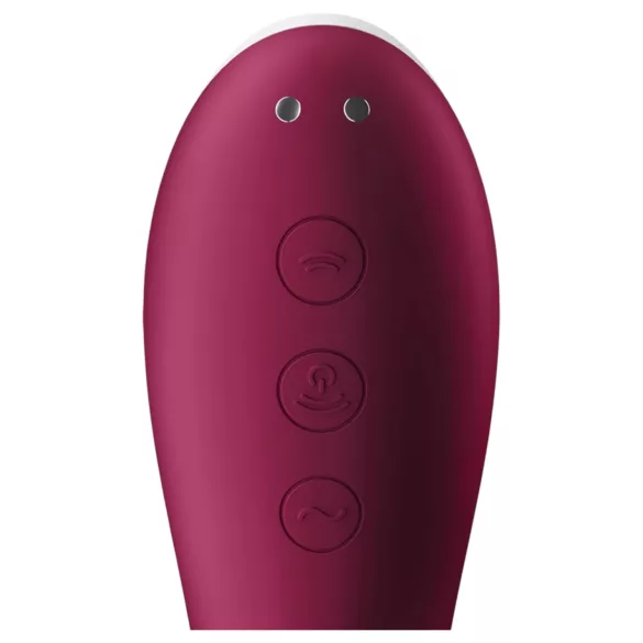 Satisfyer Dual Crush 2in1 διαμνημικός απορροφητής κλειτορίδας + δονητής σημείου G (κόκκινο)