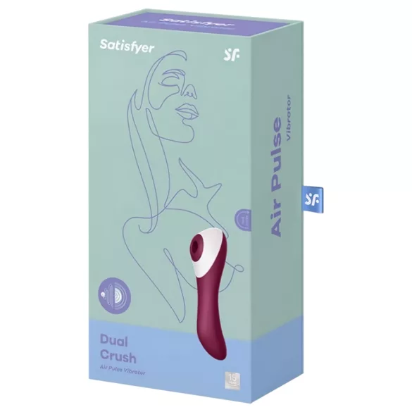 Satisfyer Dual Crush 2in1 διαμνημικός απορροφητής κλειτορίδας + δονητής σημείου G (κόκκινο)