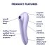 Satisfyer Dual Pleasure - έξυπνος κυματιστός 2σε1 δονητής (μοβ)