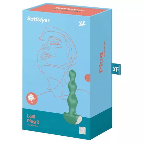 Satisfyer Lolli-Plug 2 - επαναφορτιζόμενο, αδιάβροχο πρωκτικό δονητή (πράσινο)