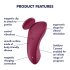 Satisfyer Sexy Secret - έξυπνος αδιάβροχος δονητής εσώρουχο (κόκκινο)