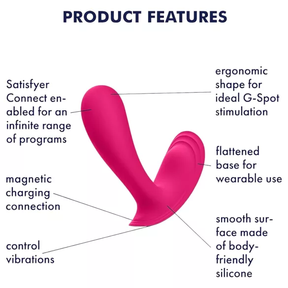 Satisfyer Top Secret - δονητής με έλεγχο μέσω εφαρμογής (ροζ)