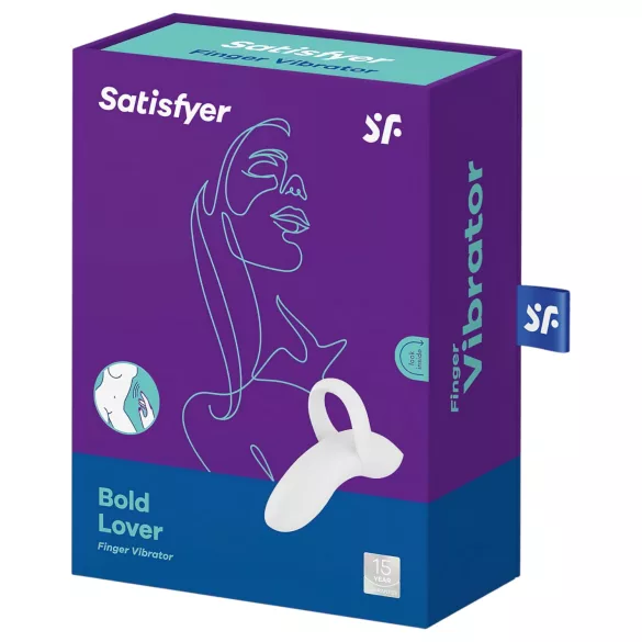 Satisfyer Bold Lover - δονητής δαχτύλου επαναφορτιζόμενος αδιάβροχος λευκός
