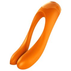   Satisfyer Candy Cane - επαναφορτιζόμενος, αδιάβροχος διπλός δονητής (πορτοκαλί)