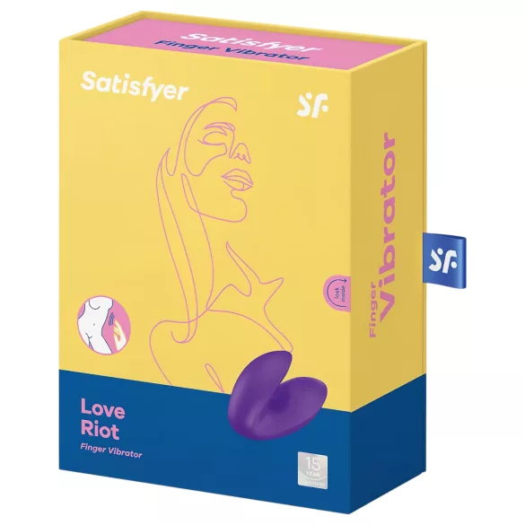 Satisfyer Love Riot - δονητής δακτύλου επαναφορτιζόμενος αδιάβροχος μοβ