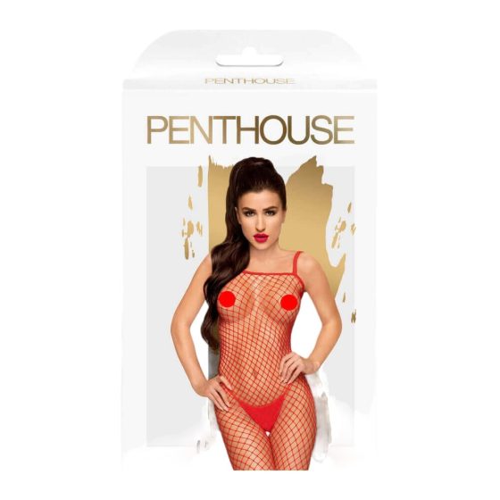 Penthouse Body Search - open, necc overall (red) - XL