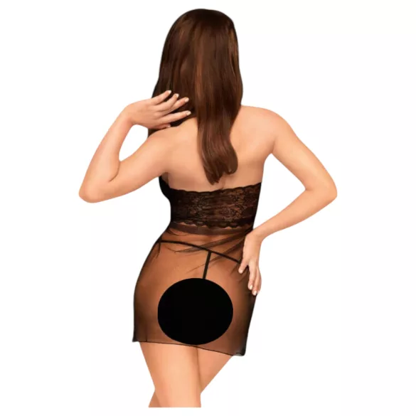 Penthouse - γυναικείο babydoll δαντέλα με στρίνγκ - μαύρο - M/L
