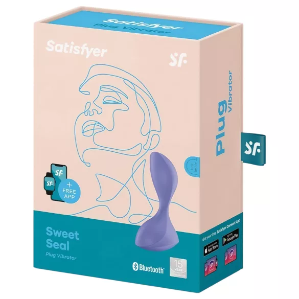 Satisfyer Sweet Seal - δονητής πρωκτού με έλεγχο μέσω εφαρμογής (μοβ)