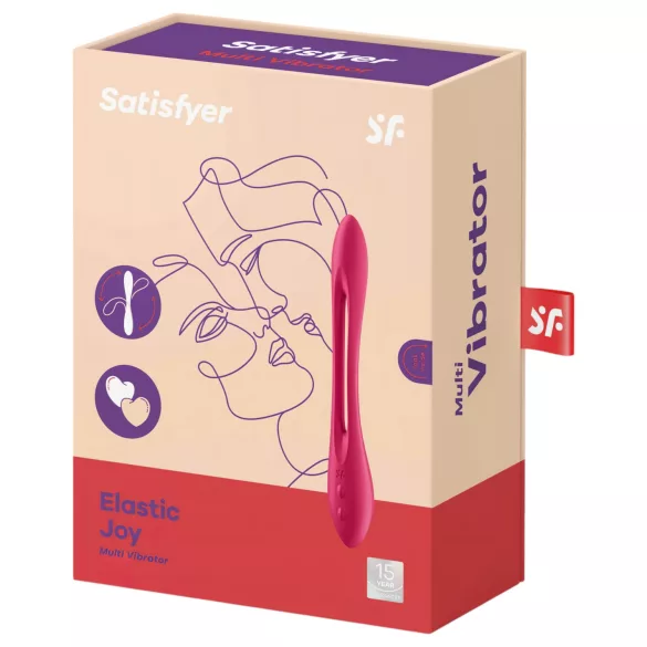 Satisfyer Elastic Joy - δονητής ζευγαριού εύκαμπτος επαναφορτιζόμενος κόκκινος