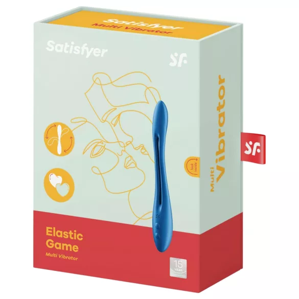 Satisfyer Elastic Game - δονητής ζευγαριού εύκαμπτος επαναφορτιζόμενος μπλε