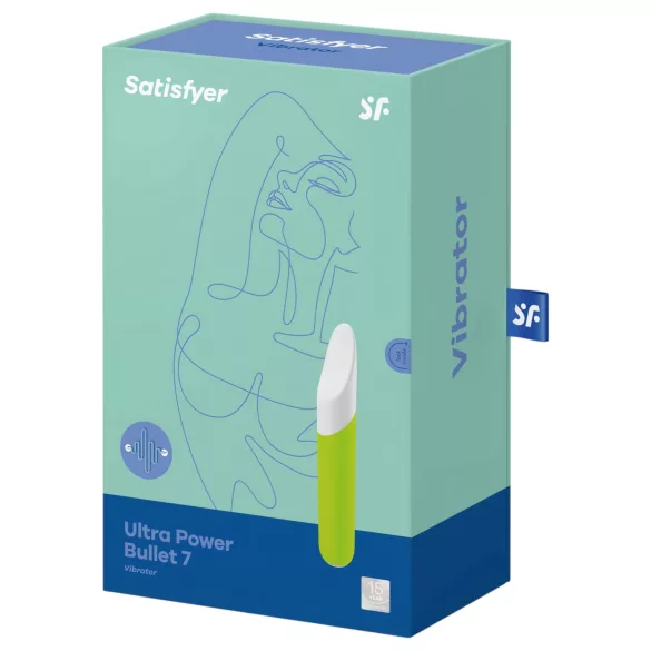 Satisfyer Ultra Power Bullet 7 - δονητής κλειτορίδας αδιάβροχος πράσινος
