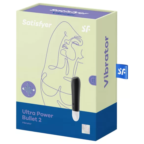 Satisfyer - δονητής bullet αδιάβροχος - μαύρο