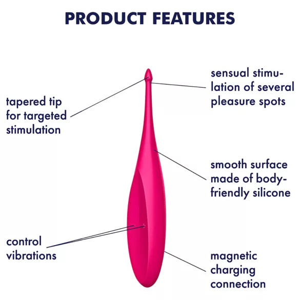 Satisfyer Twirling Fun - δονητής κλειτορίδας επαναφορτιζόμενος αδιάβροχος ροζ