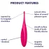 Satisfyer Twirling Fun - δονητής κλειτορίδας επαναφορτιζόμενος αδιάβροχος ροζ