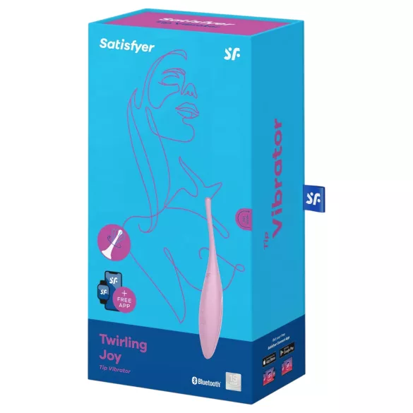 Satisfyer Twirling Joy - δονητής κλειτορίδας smart αδιάβροχος - ροζ