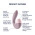Satisfyer Supernova - επαναφορτιζόμενος 2 σε 1 δονητής αέρα (ροζ)
