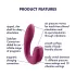 Satisfyer Sunray - επαναφορτιζόμενο, κυματισμού αέρα 2σε1 δονητής (κόκκινο)