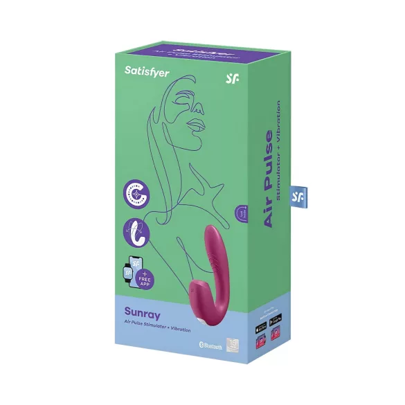 Satisfyer Sunray - επαναφορτιζόμενο, κυματισμού αέρα 2σε1 δονητής (κόκκινο)