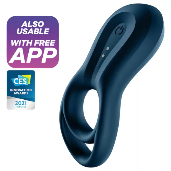 Satisfyer Epic Duo - Δαχτυλίδι πέους με δόνηση με έλεγχο μέσω εφαρμογής, για άνδρες (μαύρο)