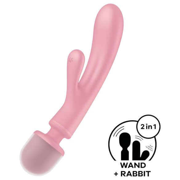 Satisfyer Triple Lover - G-σημείο & μασάζ δονητής (ροζ)