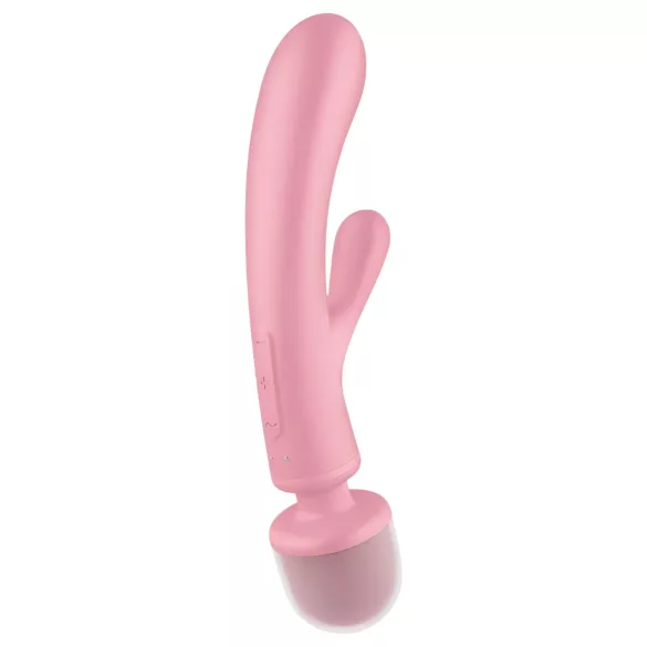 Satisfyer Triple Lover - δονητής σημείου G και μασάζ - ροζ