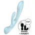Satisfyer Triple Oh - δονητής με βραχίονα κλειτορίδας επαναφορτιζόμενος μπλε
