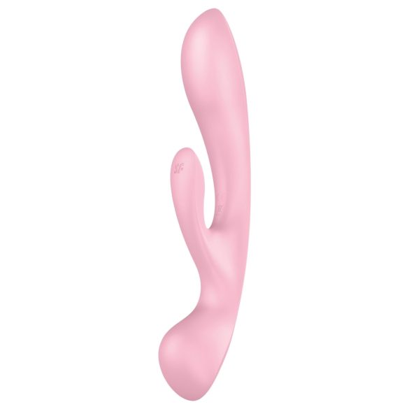 Satisfyer Triple Oh - επαναφορτίζομενος δονητής με βραχίονα κλειτορίδας (ροζ)