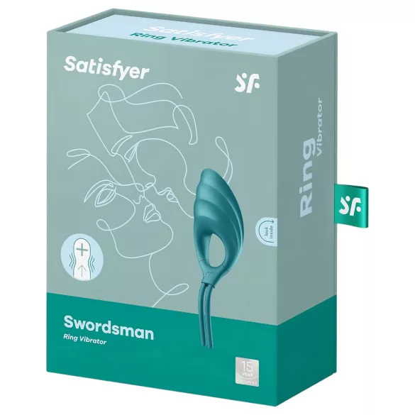 Satisfyer Swordsman - δονητικό δαχτυλίδι πέους επαναφορτιζόμενο - πράσινο