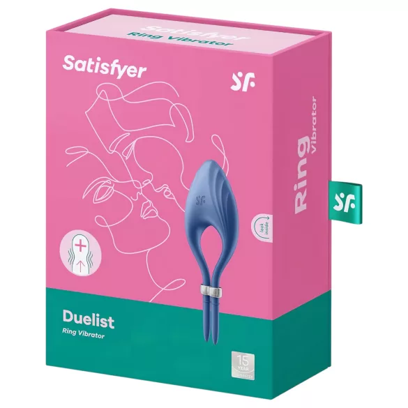 Satisfyer Duelist - δονητικό δαχτυλίδι πέους επαναφορτιζόμενο μπλε
