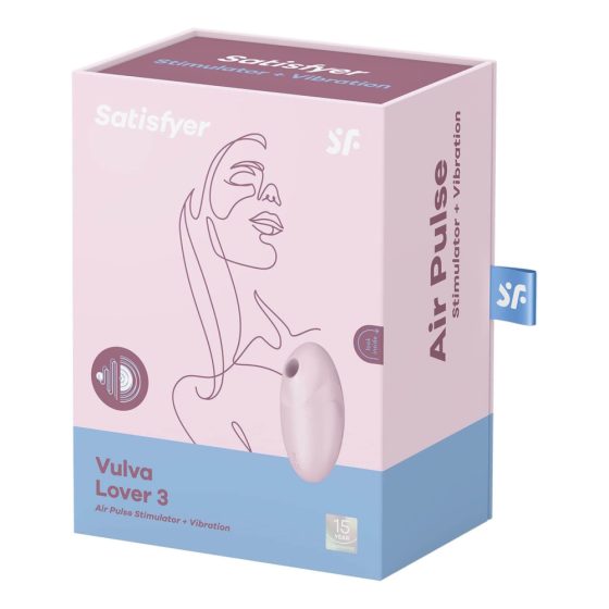 Satisfyer Vulva Lover 3 - rechargeable, air-wave clitoral vibrator (pink)